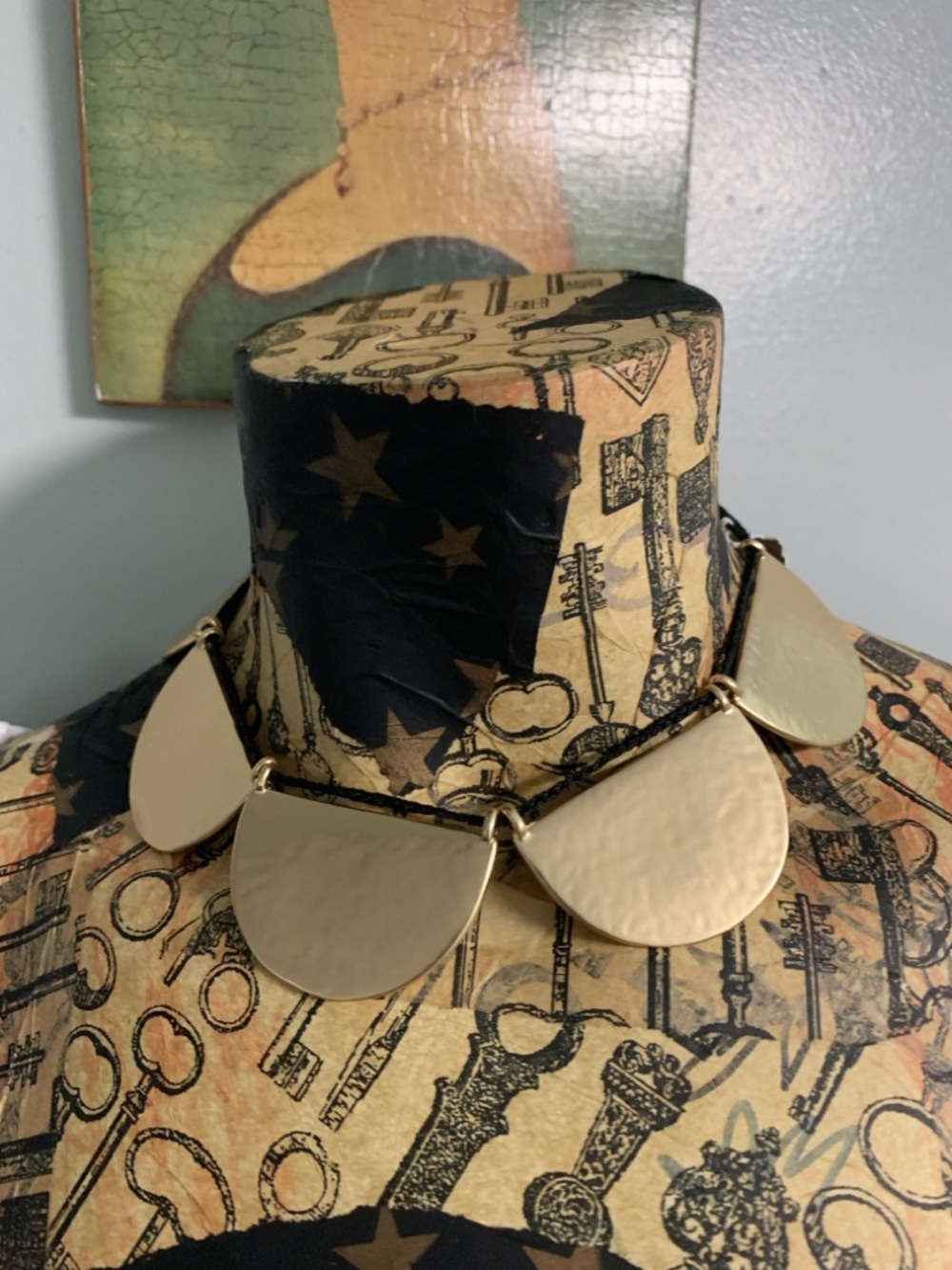 J. Jill Adjustable Gold Toned Statement Necklace